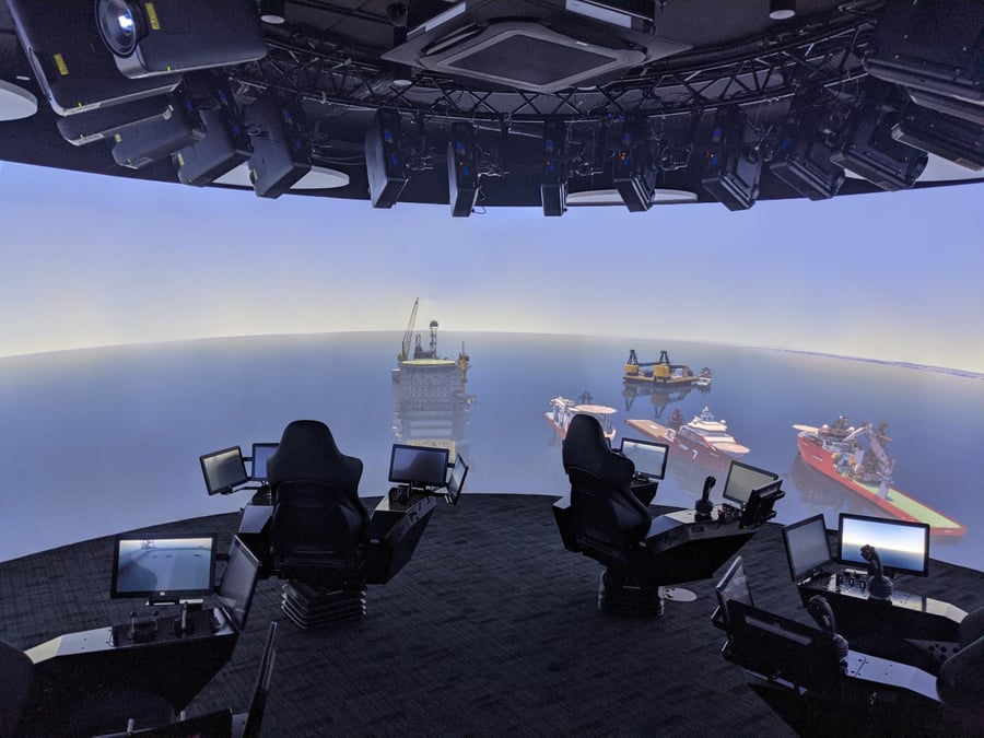 Simulator with operator stations at NDC Simulator with operator stations at NDC